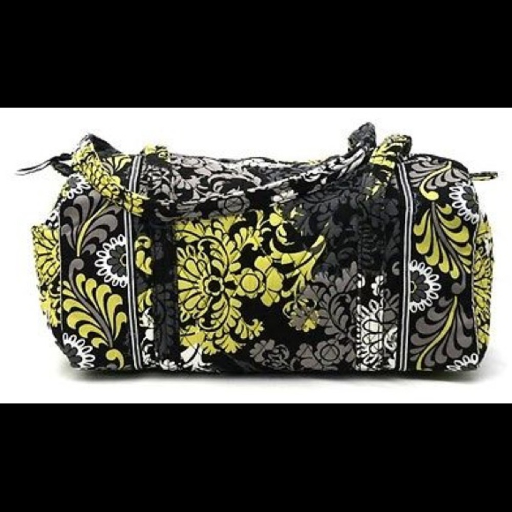 Vera Bradley Black and Yellow Duffle Bag
